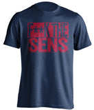 F**K THE SENS Montreal Canadiens blue TShirt