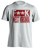 fuck west virginia wvu virginia tech vtu hokies white shirt censored