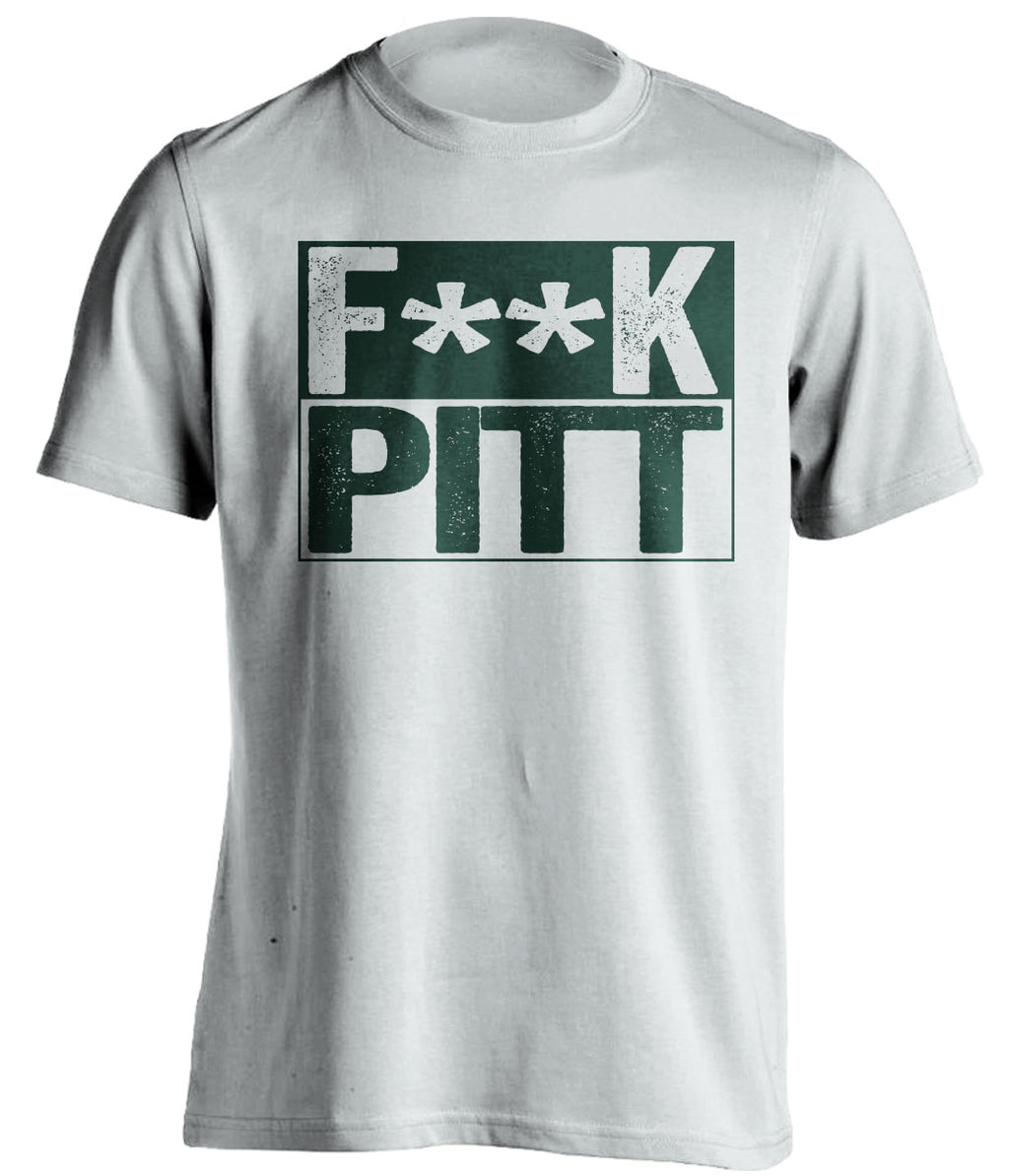 fuck pitt msu michigan state spartans white shirt censored