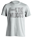 FUCK THE WILDCATS - Wildcats Haters Shirt - Navy and Grey Version - Text Design - Beef Shirts