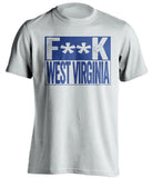 fuck west virginia wvu pitt pittsburgh panthers white shirt censored