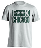 fuck chicago blackhawks minnesota wild white shirt censored