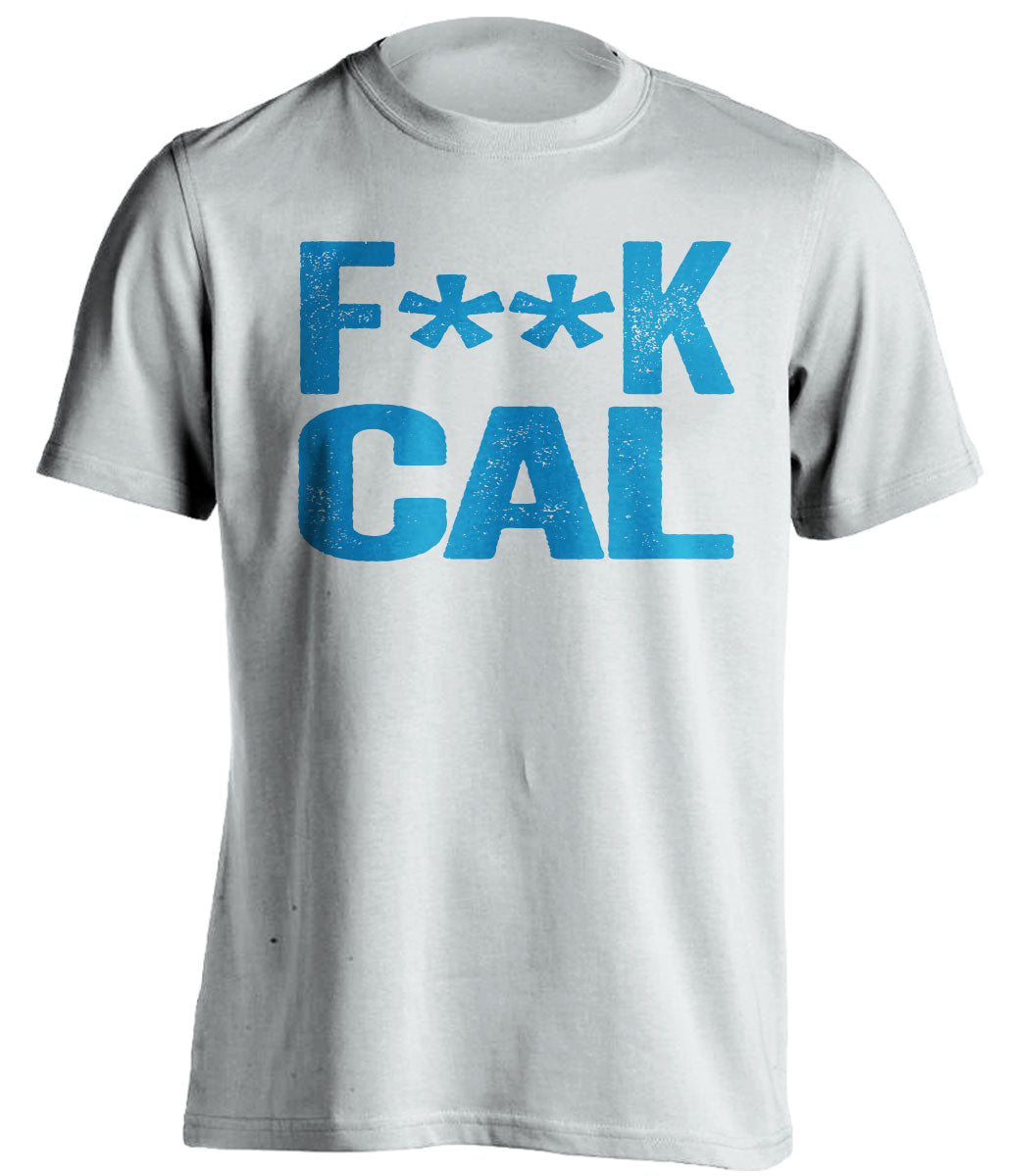 fuck cal censored white tshirt for ucla bruins fans