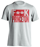 fuck princeton censored white shirt for rutgers fans