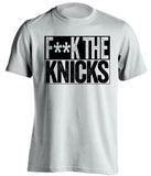 fuck the knicks brooklyn nets censored white shirt