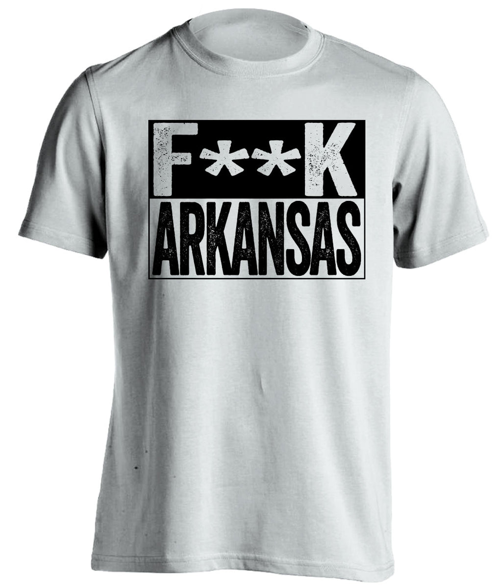 fuck arkansas missouri tigers fan white shirt censored