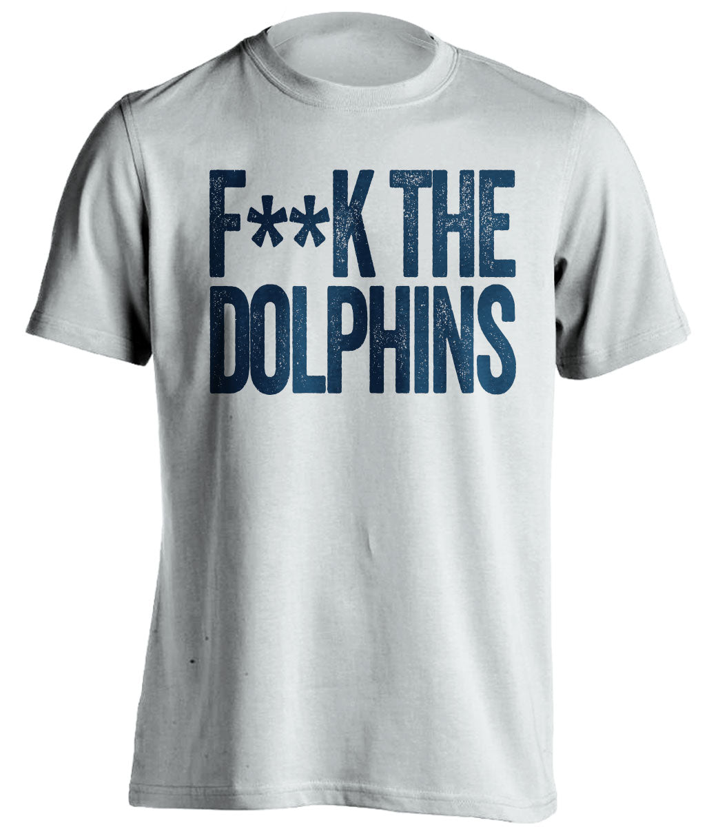 fuck the dolphins patriots fan censored white shirt