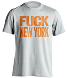 fuck new york islanders mets hater white tshirt uncensored
