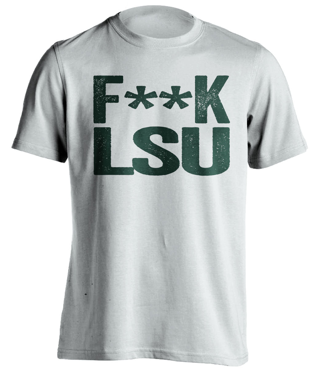 fuck lsu censored white tshirt for tulane fans