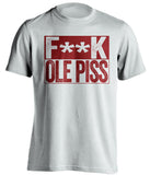 fuck ole piss miss mississippi state bulldogs white shirt censored