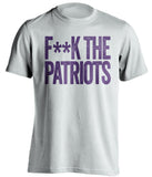 FUCK THE PATRIOTS - Patriots Haters Shirt - Purple and Gold Version - Text Design - Beef Shirts