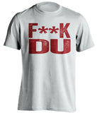 fuck du denver UMD duluth bulldogs white tshirt censored