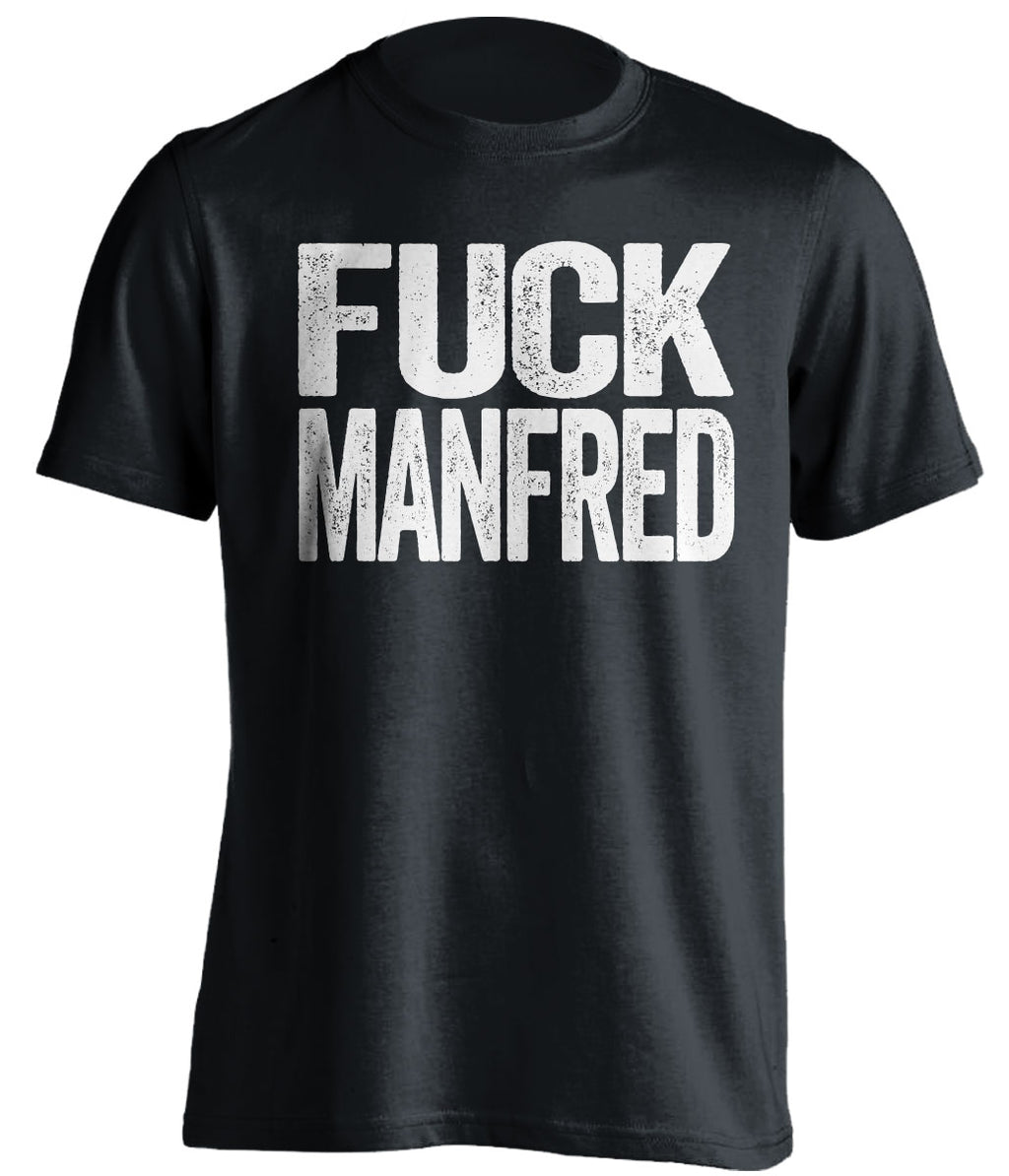 fuck manfred lockout new york yankees fan black tshirt uncensored