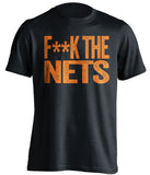 fuck the nets new york knicks censored black tshirt