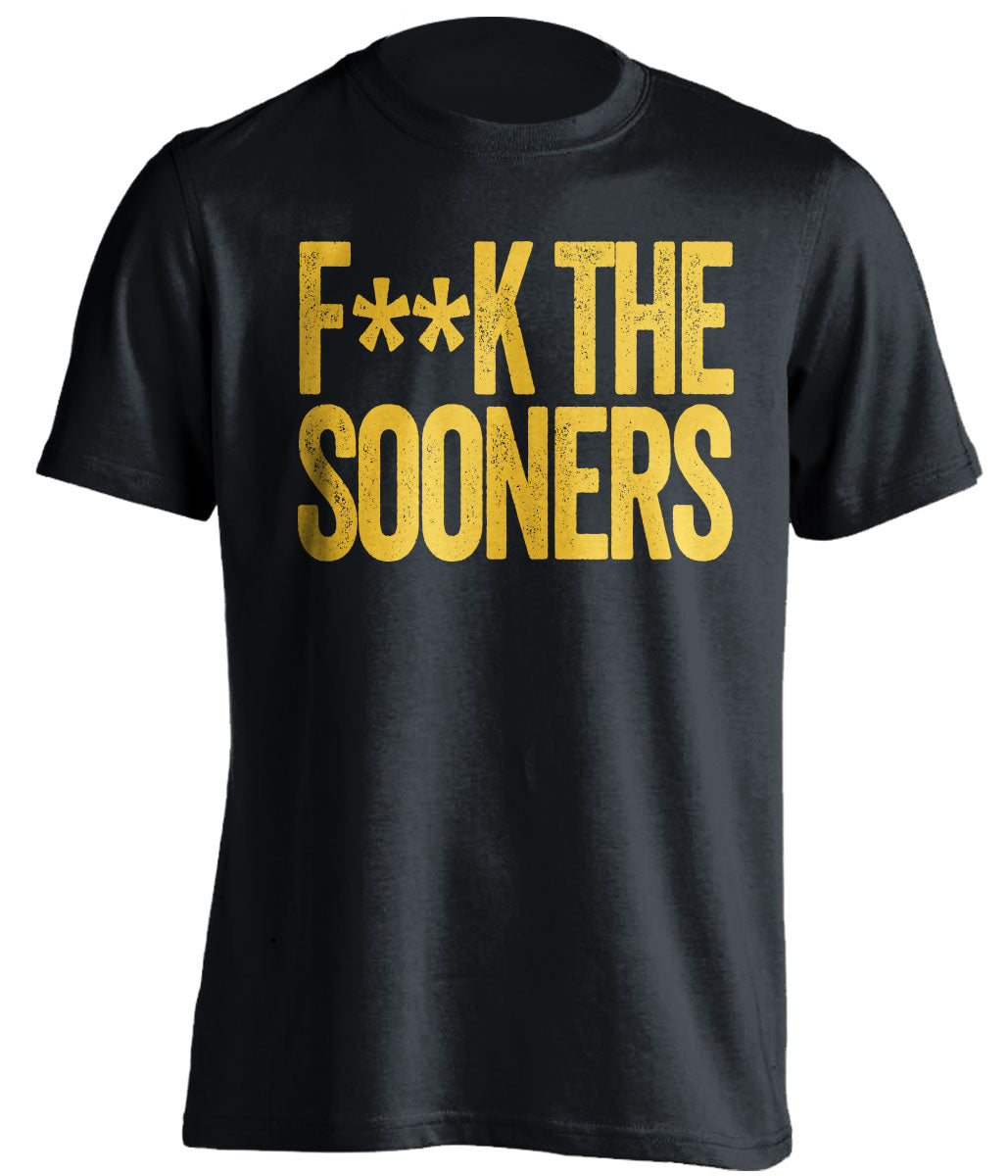 fuck the sooners wvu mountaineers fan censored black shirt