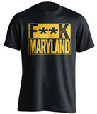 fuck maryland wvu west virginia mountaineers black shirt censored