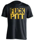 fuck pitt wvu moutaineers fan black shirt uncensored