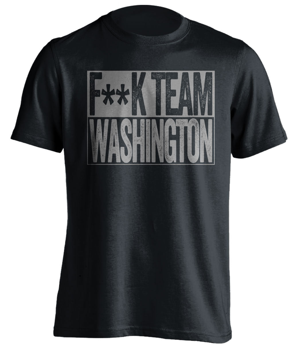 fuck team washington censored black shirt for cowboys fans
