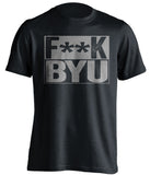 fuck byu censored black shirt for usu aggies fans
