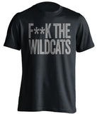 FUCK THE WILDCATS - Wildcats Haters Shirt - Navy and Grey Version - Text Design - Beef Shirts