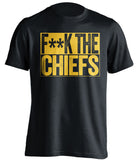 fuck the chiefs censored black shirt chargers fans