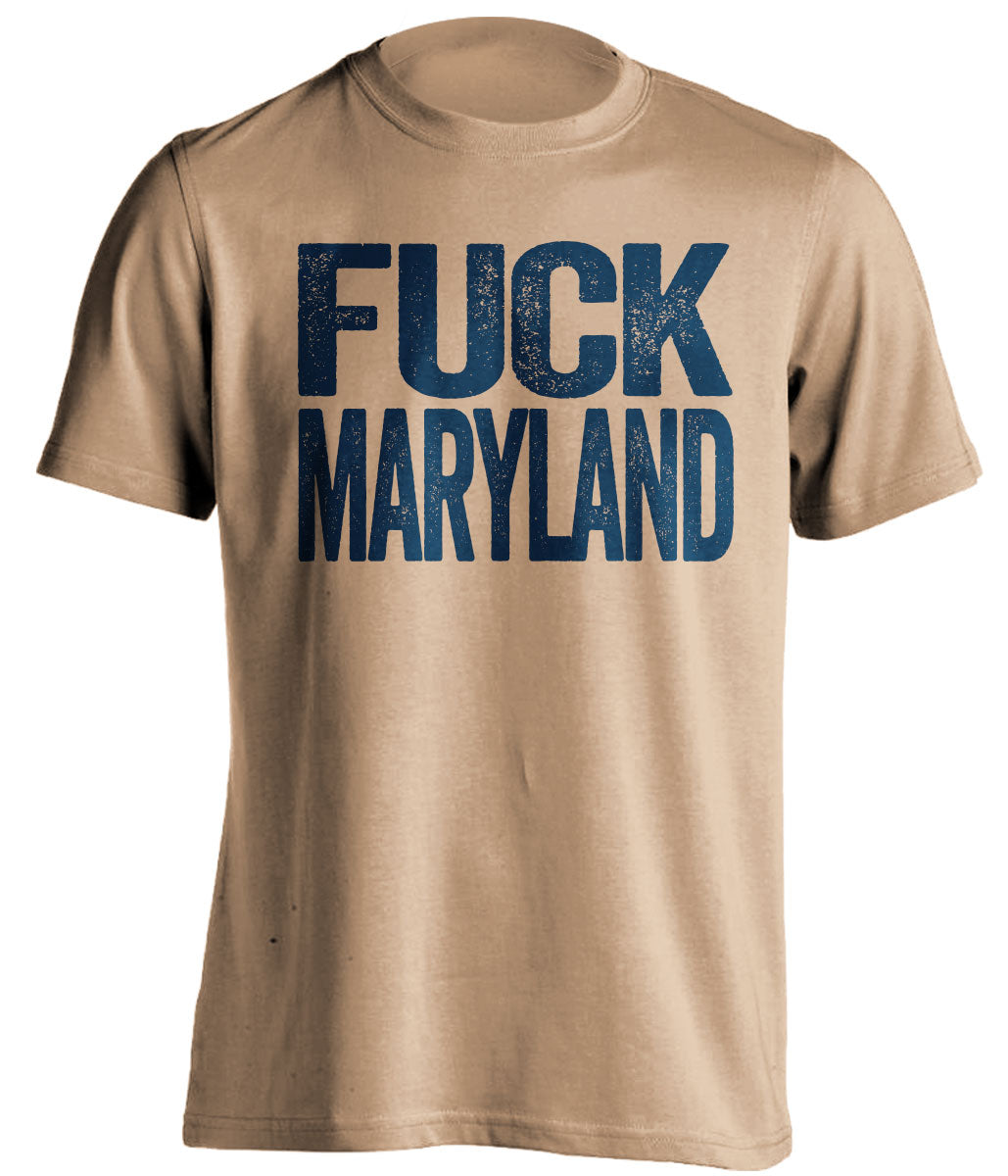 fuck maryland crab bowl navy midshipmen old gold tshirt uncensored