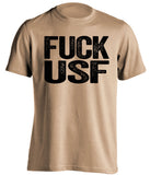 fuck usf uncensored old gold tshirt for ucf knights fans