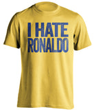 i hate ronaldo yellow tshirt for leeds united lufc fans