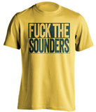fuck the sounders portland timbers fan tshirt