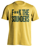 portland timbers fan shirt fuck the sounders yellow