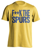 fuck the spurs yellow tshirt chelsea colors censored