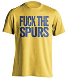 fuck the spurs yellow tshirt chelsea colors uncensored