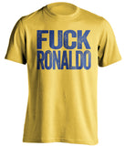 fuck ronaldo uncensored yellow tshirt LUFC leeds united fan