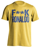 fuck ronaldo censored yellow tshirt LUFC leeds united fan