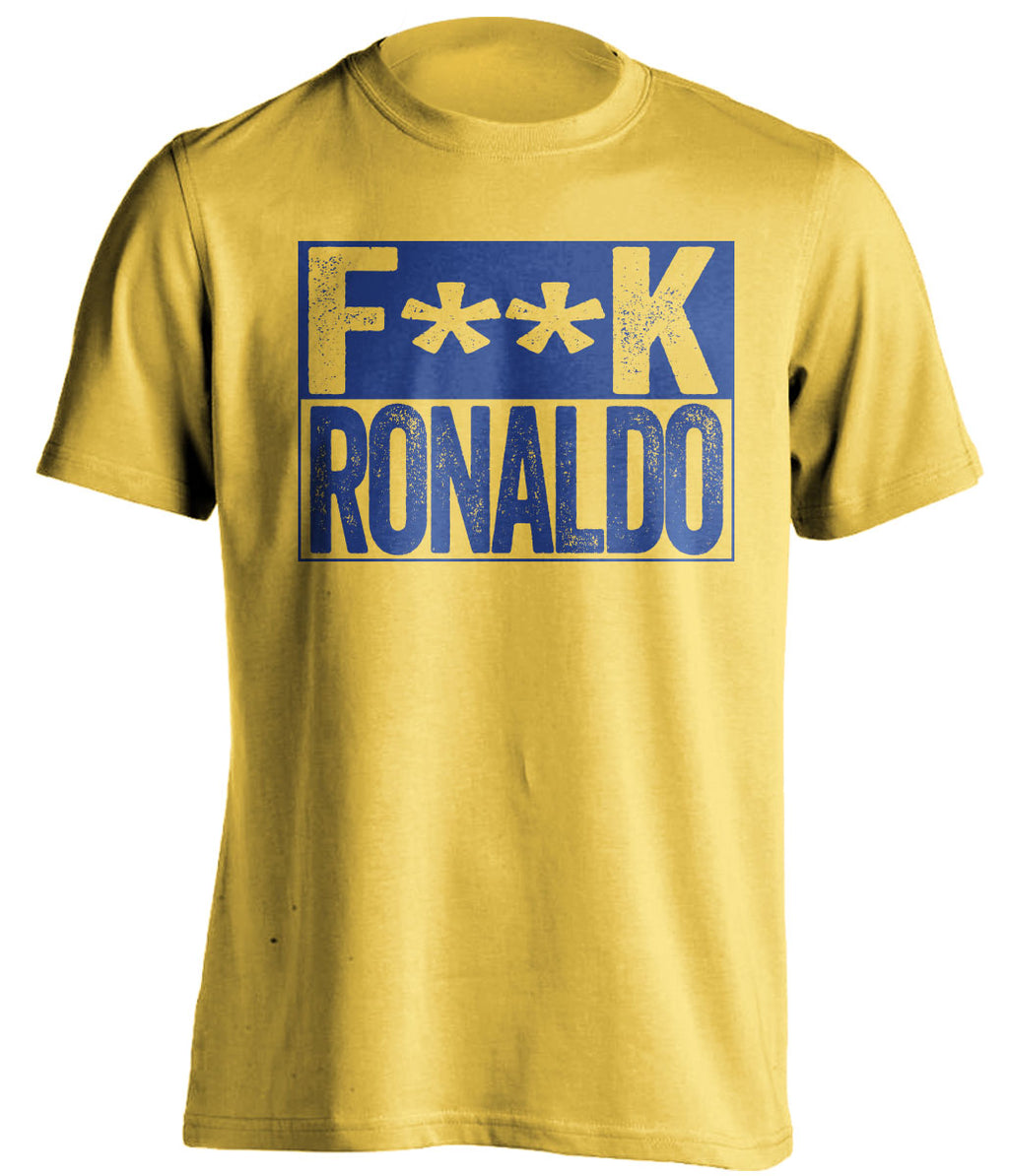 fuck ronaldo censored yellow shirt LUFC leeds united fan