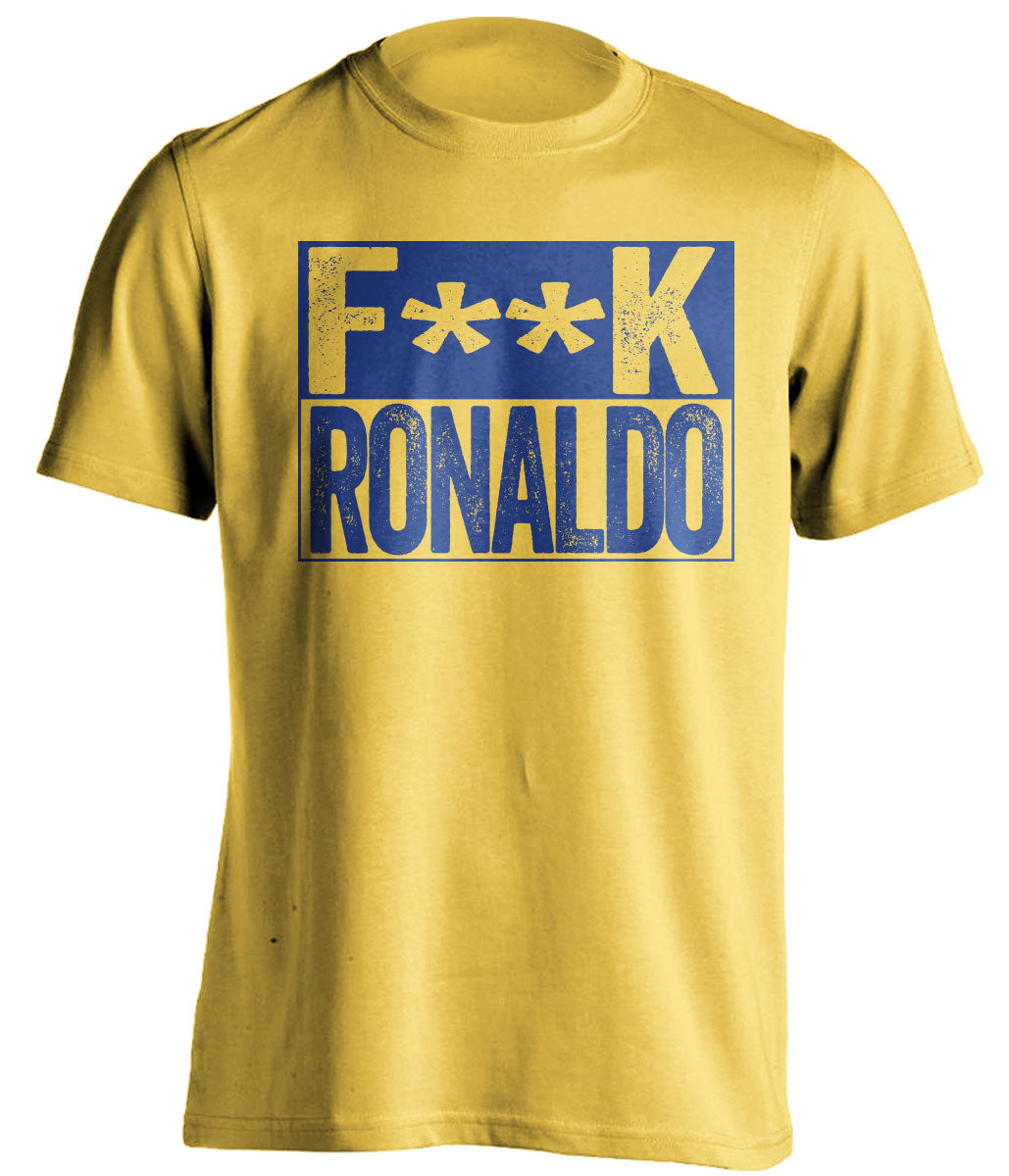 fuck ronaldo censored yellow shirt LUFC leeds united fan