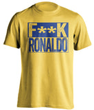 fuck ronaldo censored yellow shirt LUFC leeds united fan